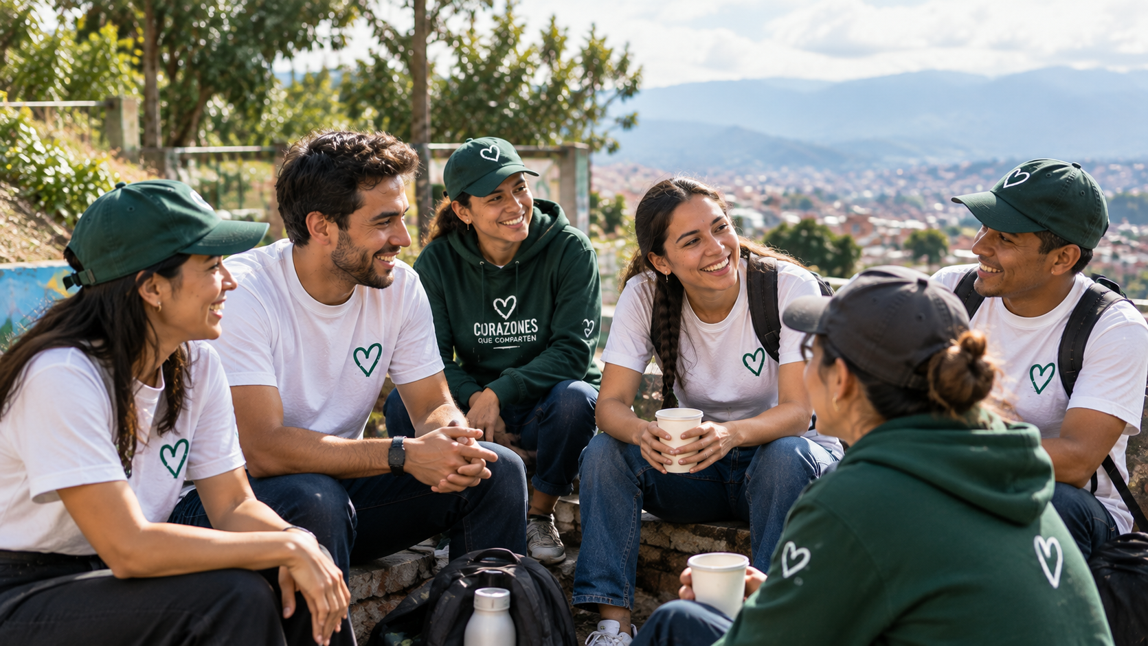 Comunidad de servidores compartiendo un momento juntos